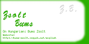 zsolt bums business card